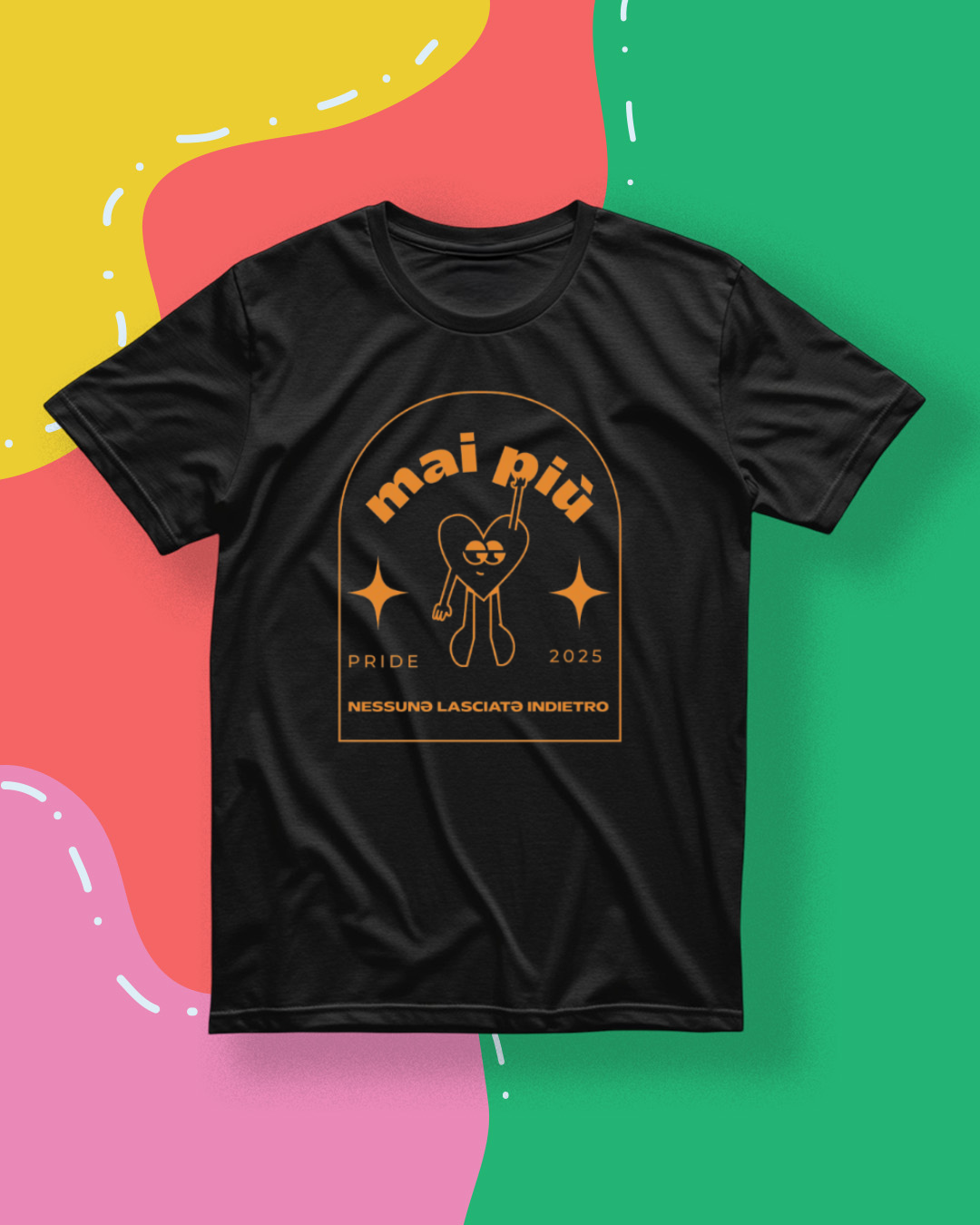 OFFICIAL T-SHIRT CORPI IN RIVOLTA - Officina Mush x SARDEGNA PRIDE 2025 - WHITE